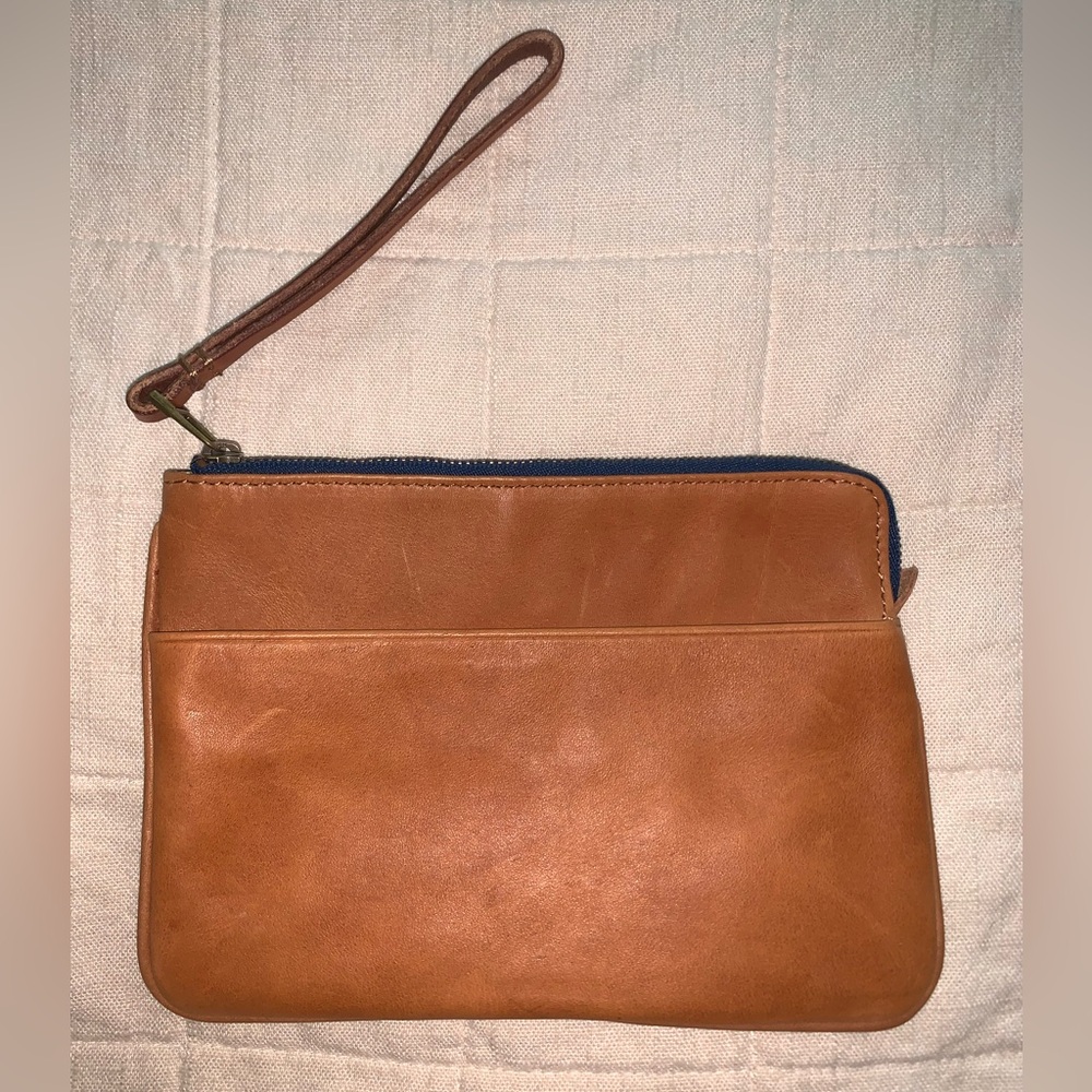 Leather wristlet